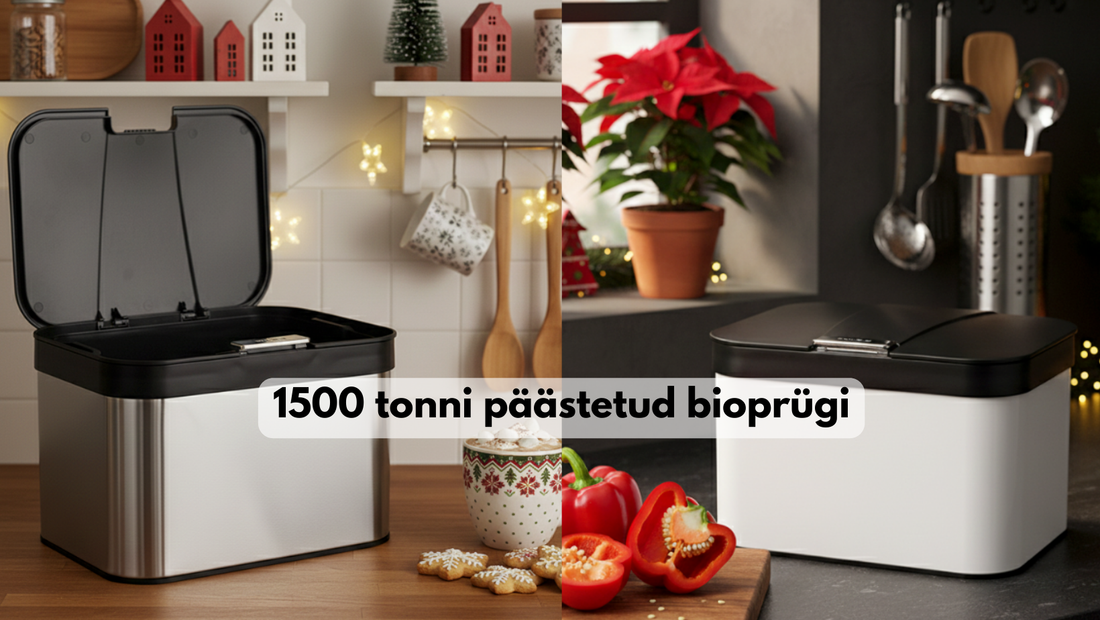 1500 tonni päästetud biojäätmeid