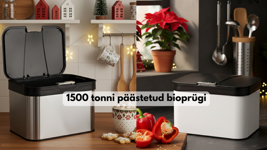 1500 tonni päästetud biojäätmeid